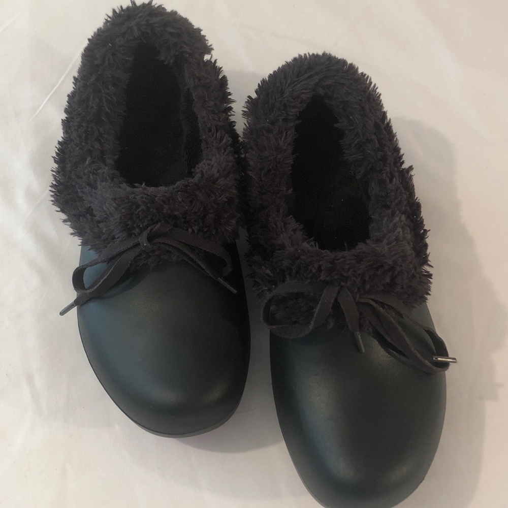 CROCS Faux Fur Black Clog